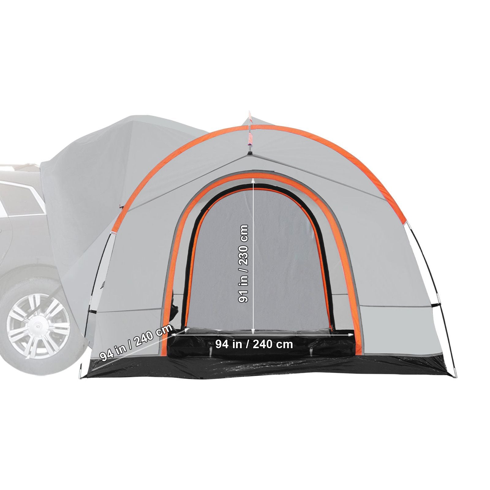 8x8ft SUV Camping Tent Rear Hatchback Vehicle Awning Tent PU2000mm