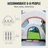 SUV Camping Tent, 8'-8' SUV Tent Attachment for Camping with Rain Layer and Carry Bag, PU2000mm Double Layer Truck Tent, Accommodate 6-8 Person, Rear Tent for Van Hatch Tailgate