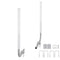 2PCS Adjustable Boat Trailer Guide Poles 1016mm Steel Guide Ons PVC Posts