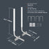 2PCS Adjustable Boat Trailer Guide Poles 1016mm Steel Guide Ons PVC Posts