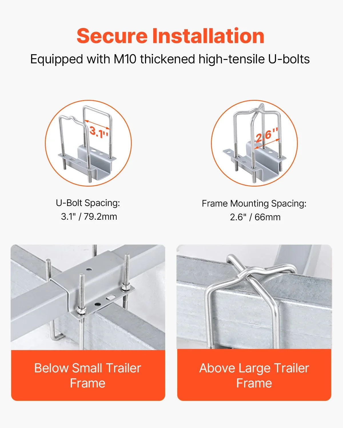 Boat Trailer Guide, 1016mm Adjustable Design Trailer Guide Poles, 2PCS High-Hardness Steel Trailer Guide-Ons, Trailer Guides with PVC Pipe Posts, for Ski Boat, Fishing Boat or Sailboat Trailer