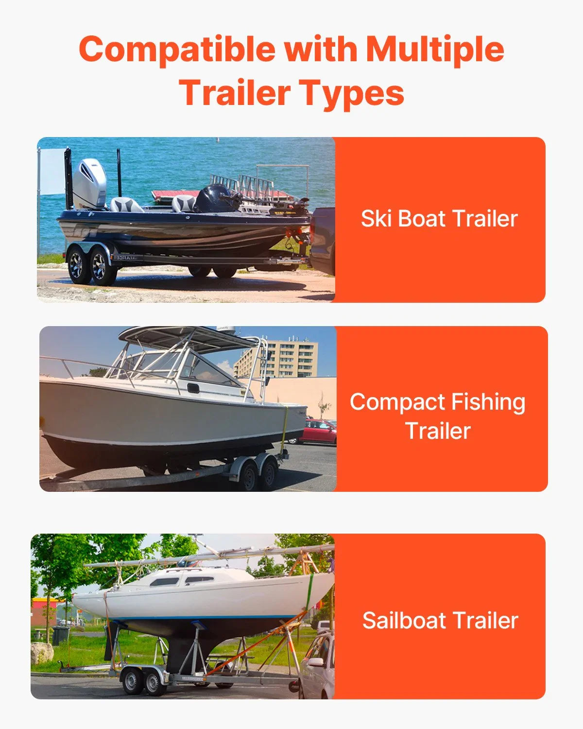 Boat Trailer Guide, 1016mm Adjustable Design Trailer Guide Poles, 2PCS High-Hardness Steel Trailer Guide-Ons, Trailer Guides with PVC Pipe Posts, for Ski Boat, Fishing Boat or Sailboat Trailer