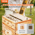 VEVOR Bee Hive 20 Frame Bee Hives Starter Kit, Beeswax Coated Cedar Wood, 1 Deep + 1 Medium Bee Boxes Langstroth Beehive Kit, Transparent Acrylic Windows with Foundations for Beginners Pro Beekeepers