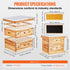 VEVOR Bee Hive 20 Frame Bee Hives Starter Kit, Beeswax Coated Cedar Wood, 1 Deep + 1 Medium Bee Boxes Langstroth Beehive Kit, Transparent Acrylic Windows with Foundations for Beginners Pro Beekeepers