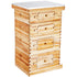 VEVOR Bee Hive 40 Frame Bee Hives Starter Kit, Beeswax Coated Cedar Wood, 2 Deep + 2 Medium Bee Boxes Langstroth Beehive Kit, Transparent Acrylic Windows with Foundations for Beginners Pro Beekeepers
