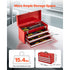 Tool Box 520 mm Portable Metal Tool Box 3 Drawers Tool Organizer Red