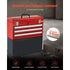 Tool Box 520 mm Portable Metal Tool Box 3 Drawers Tool Organizer Red