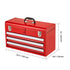 Tool Box 520 mm Portable Metal Tool Box 3 Drawers Tool Organizer Red