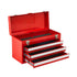 Tool Box 520 mm Portable Metal Tool Box 3 Drawers Tool Organizer Red