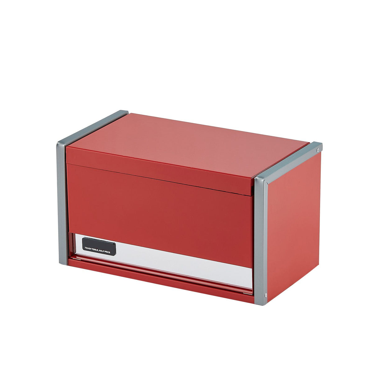 Metal Tool Box, 8.6-inch, Portable Metal Tool Box with 3 Drawers, Small Tool Chest with EVA Liners and PP Feet Pads, Heavy-Duty Steel With Ball Bearing Opening and Powder Coated Finish, Red