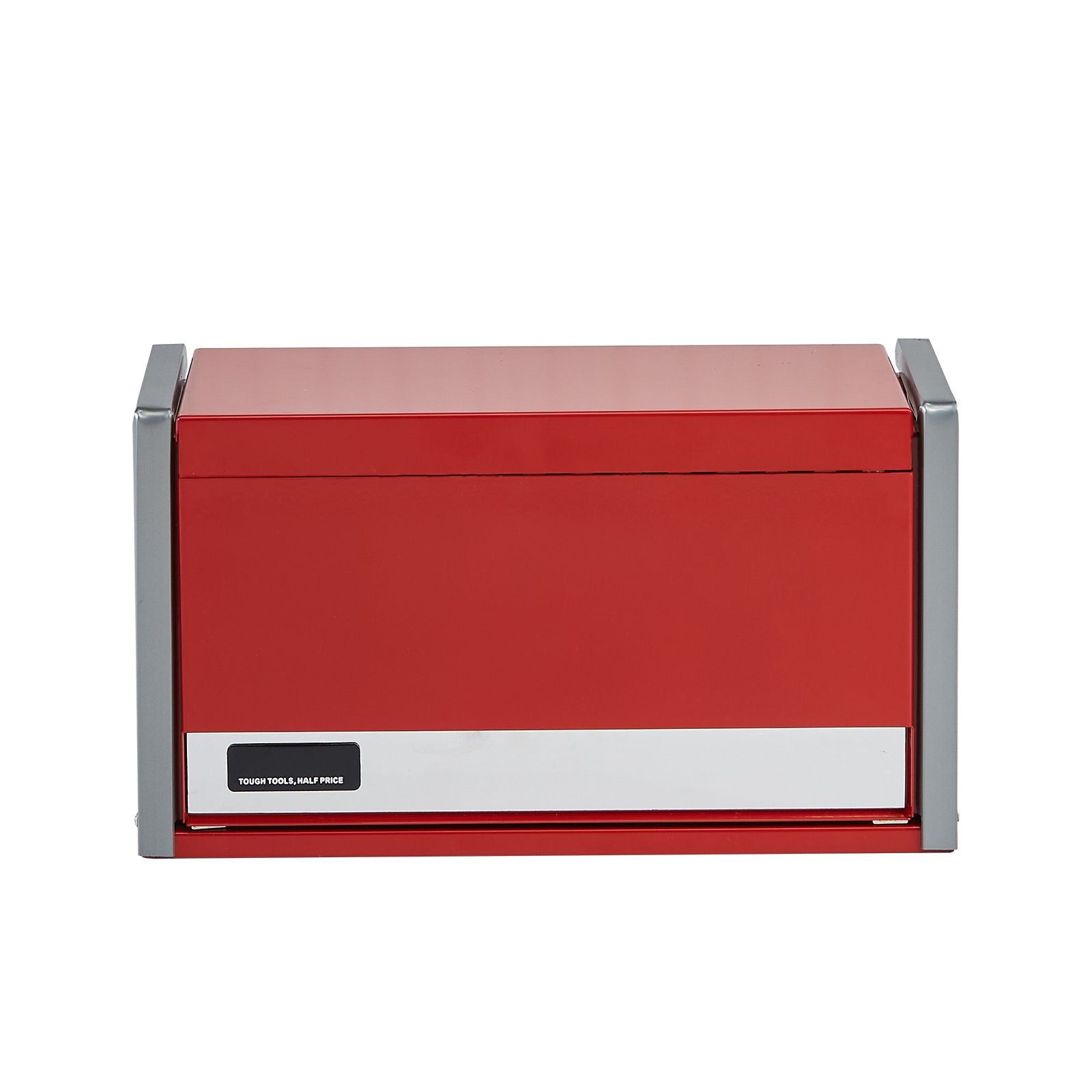 Metal Tool Box, 8.6-inch, Portable Metal Tool Box with 3 Drawers, Small Tool Chest with EVA Liners and PP Feet Pads, Heavy-Duty Steel With Ball Bearing Opening and Powder Coated Finish, Red