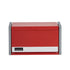 Metal Tool Box, 8.6-inch, Portable Metal Tool Box with 3 Drawers, Small Tool Chest with EVA Liners and PP Feet Pads, Heavy-Duty Steel With Ball Bearing Opening and Powder Coated Finish, Red
