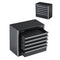 Metal Tool Box, 8.6-inch, Portable Metal Tool Box with 5 Drawers, Small Tool Chest with EVA Liners and PP Feet Pads, Heavy-Duty Steel With Ball Bearing Opening and Powder Coated Finish, Black