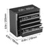 Metal Tool Box, 8.6-inch, Portable Metal Tool Box with 5 Drawers, Small Tool Chest with EVA Liners and PP Feet Pads, Heavy-Duty Steel With Ball Bearing Opening and Powder Coated Finish, Black