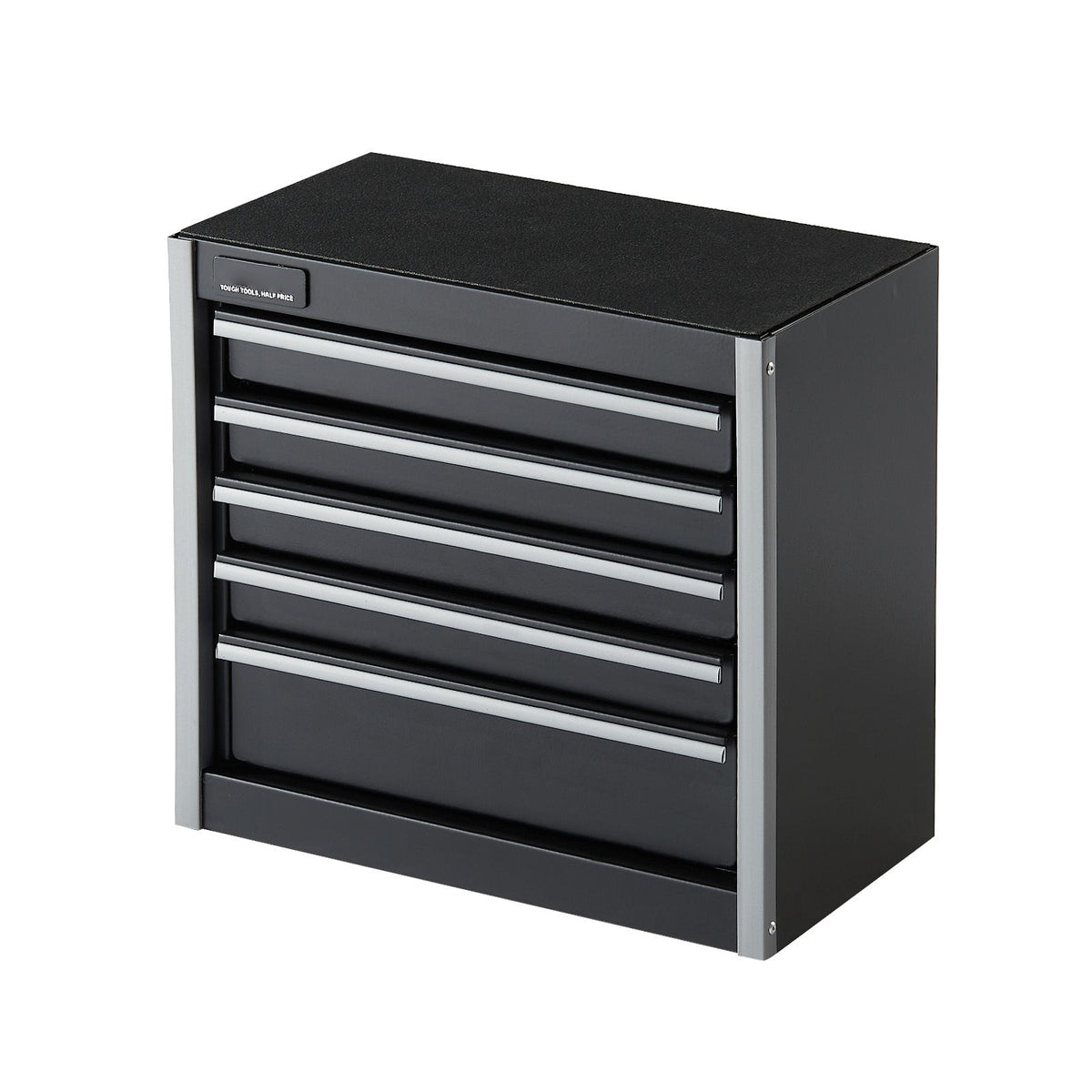 Metal Tool Box, 8.6-inch, Portable Metal Tool Box with 5 Drawers, Small Tool Chest with EVA Liners and PP Feet Pads, Heavy-Duty Steel With Ball Bearing Opening and Powder Coated Finish, Black