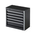 Metal Tool Box, 8.6-inch, Portable Metal Tool Box with 5 Drawers, Small Tool Chest with EVA Liners and PP Feet Pads, Heavy-Duty Steel With Ball Bearing Opening and Powder Coated Finish, Black