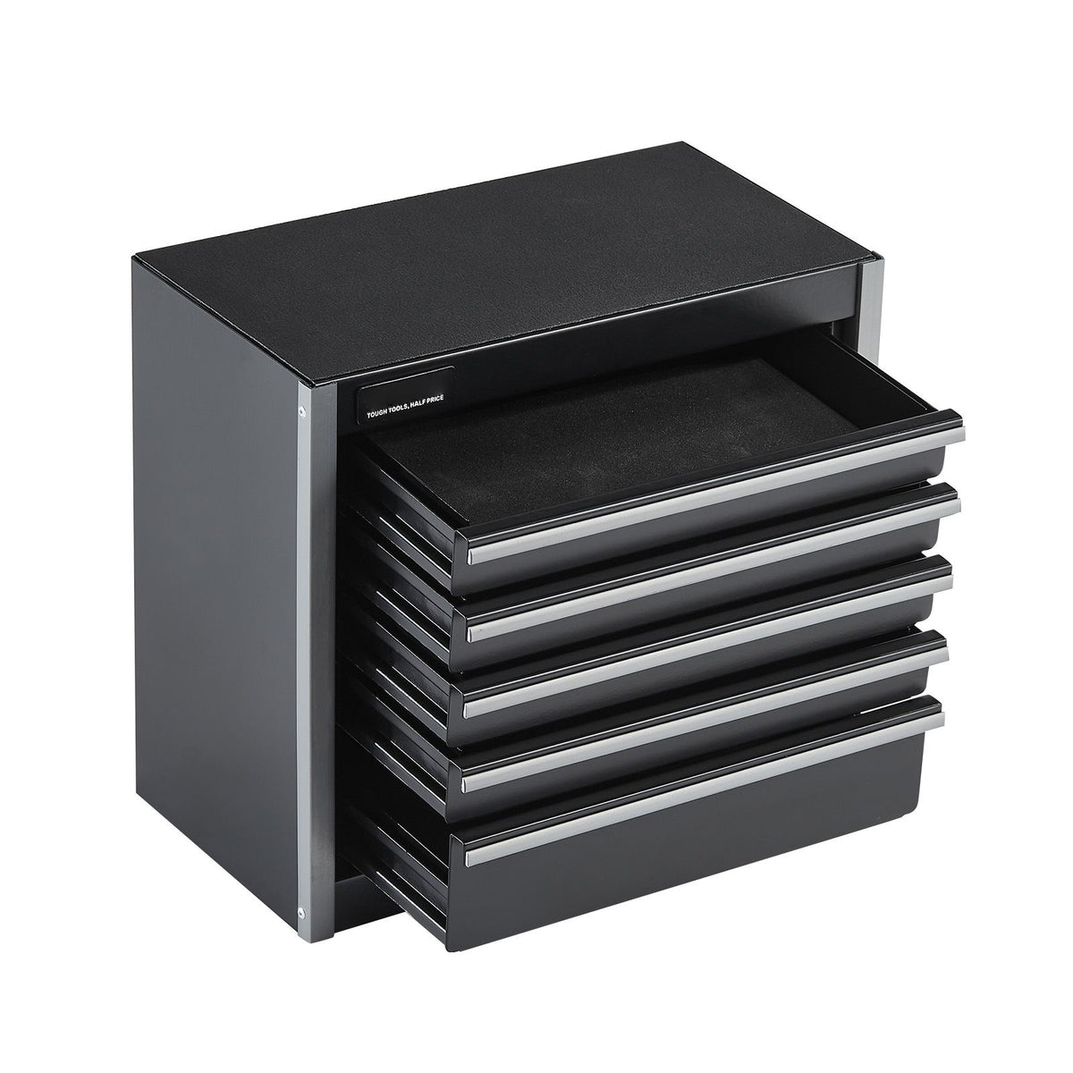 Metal Tool Box, 8.6-inch, Portable Metal Tool Box with 5 Drawers, Small Tool Chest with EVA Liners and PP Feet Pads, Heavy-Duty Steel With Ball Bearing Opening and Powder Coated Finish, Black