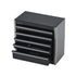 Metal Tool Box, 8.6-inch, Portable Metal Tool Box with 5 Drawers, Small Tool Chest with EVA Liners and PP Feet Pads, Heavy-Duty Steel With Ball Bearing Opening and Powder Coated Finish, Black
