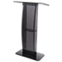 47" Acrylic Podium Stand Clear Pulpit with Shelf Wide Reading Surface Black