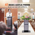 47" Acrylic Podium Stand Clear Pulpit with Shelf Wide Reading Surface Black