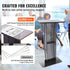 47" Acrylic Podium Stand Clear Pulpit with Shelf Wide Reading Surface Black