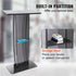 47" Acrylic Podium Stand Clear Pulpit with Shelf Wide Reading Surface Black