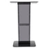 47" Acrylic Podium Stand Clear Pulpit with Shelf Wide Reading Surface Black