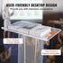 47" Clear Acrylic Podium Stand with Shelf Wide Reading Surface Pulpit