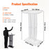 47" Clear Acrylic Podium Stand with Shelf Wide Reading Surface Pulpit