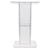 47" Clear Acrylic Podium Stand with Shelf Wide Reading Surface Pulpit