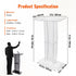 Acrylic Podium, 47" Tall, Clear Acrylic Podium Stand with Wide Reading Surface & Storage Shelf, Floor-standing Clear Pulpits Acrylic for Church Office School