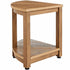 VEVOR Corner Shower Bench, 18.5" Height 17.75" Radius, Faux Wood Grain Polystyrene,159KGS with Storage Shelf, Water Resistant, Shower Stool for Inside & Outside Shower, for Bathroom, Living Room