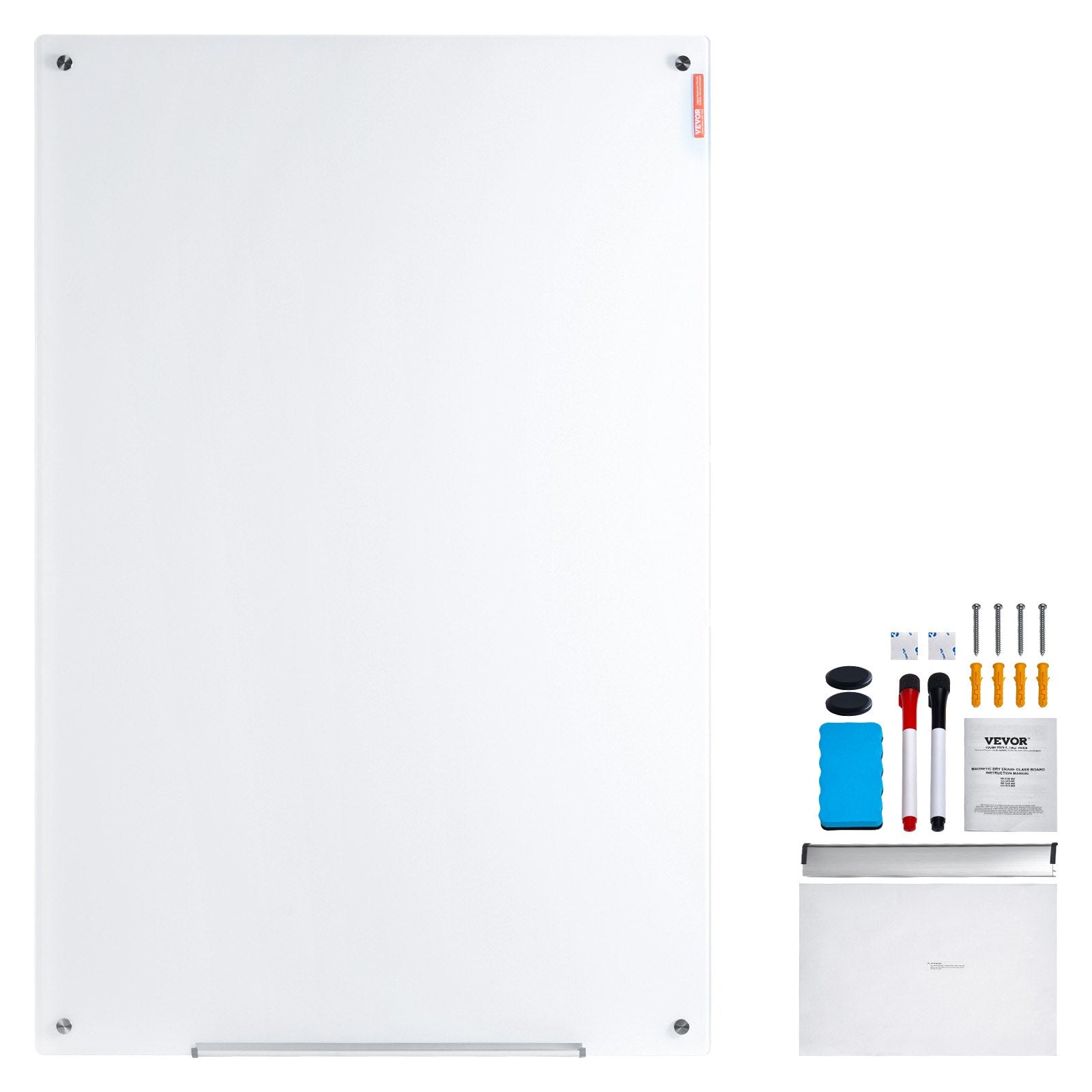 Magnetic Glass Whiteboard, Dry Erase Board 36