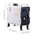 2KW Diesel Heater, 12V/24V All in One Diesel Air Heater, with Bluetooth APP Control, Remote Control and Display Screen, CO Alarm, Fast Heating Portable Diesel Heater for Vehicles and Outdoors