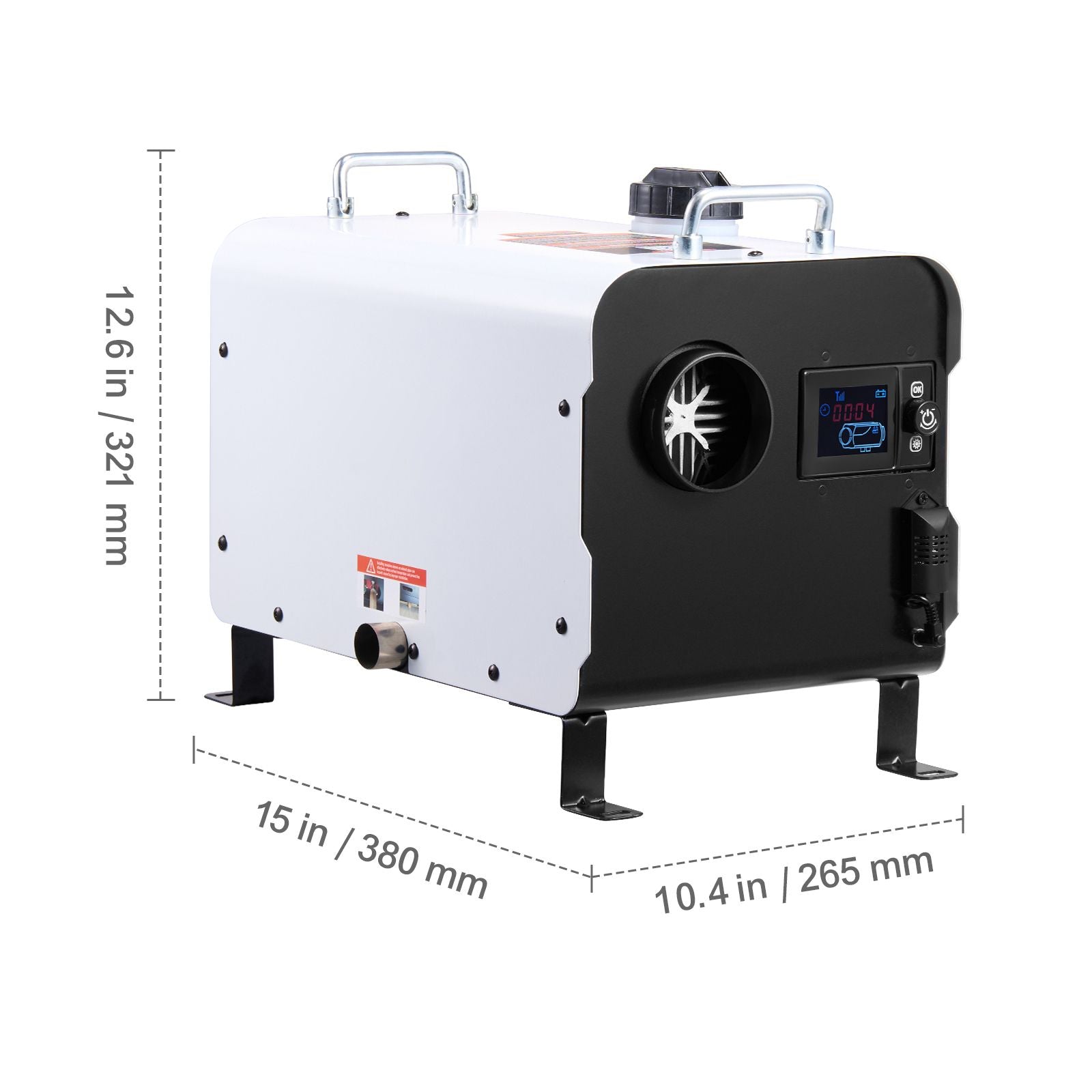 8KW Diesel Heater, 12V/24V All in One Diesel Air Heater, with Bluetooth APP Control, Remote Control and Display Screen, CO Alarm, Fast Heating Portable Diesel Heater for Vehicles and Outdoors