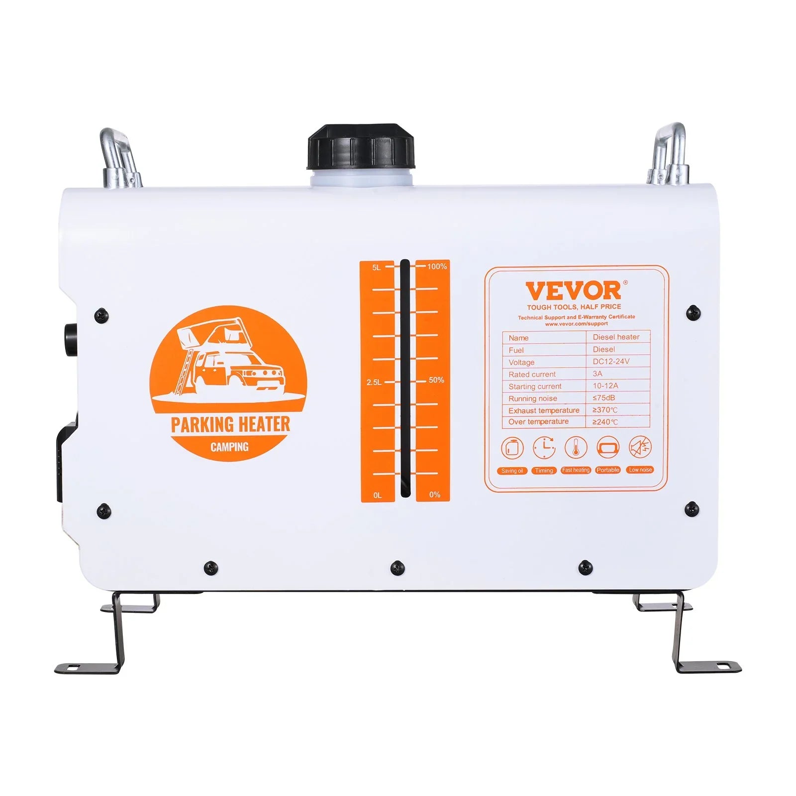 8KW Diesel Heater, 12V/24V All in One Diesel Air Heater, with Bluetooth APP Control, Remote Control and Display Screen, CO Alarm, Fast Heating Portable Diesel Heater for Vehicles and Outdoors
