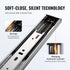 10 Pairs of 609.6mm Drawer Slides Side Mount Rails, Heavy Duty Full Extension Steel Track, Soft-Close Noiseless Guide Glides Cabinet Kitchen Runners with Ball Bearing, 100 Lbs Load Capacity