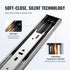 10 Pairs of 406.4mm Drawer Slides Side Mount Rails, Heavy Duty Full Extension Steel Track, Soft-Close Noiseless Guide Glides Cabinet Kitchen Runners with Ball Bearing, 100 Lbs Load Capacity