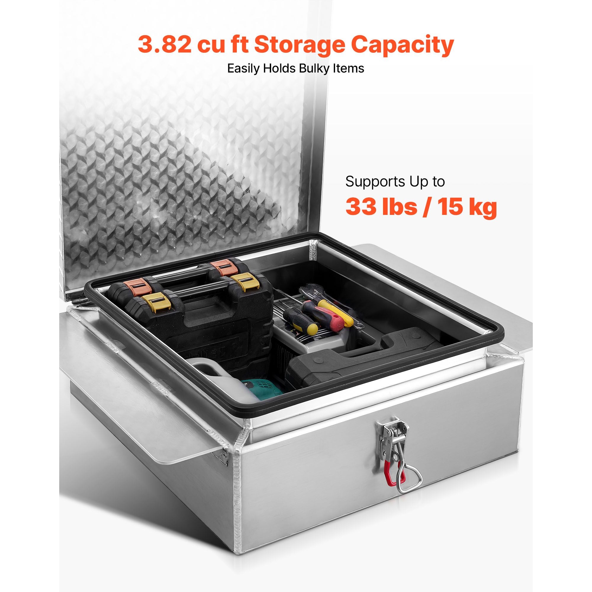 Heavy Duty Aluminium Truck Tool Box 770mm Diamond Plate Storage