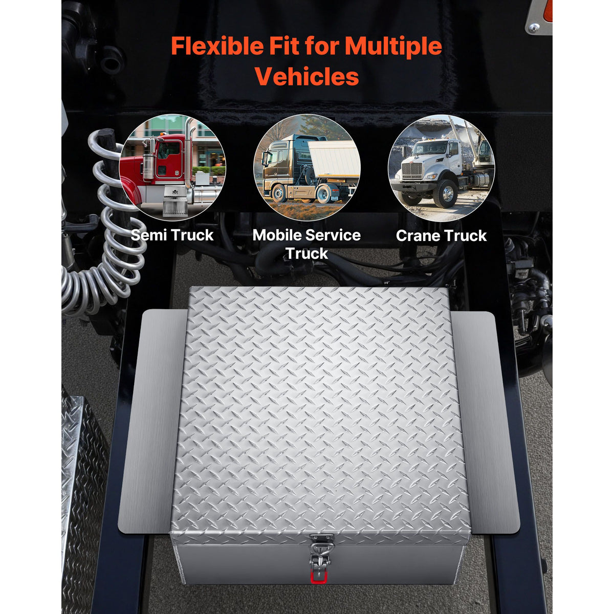 Heavy Duty Aluminium Truck Tool Box 770mm Diamond Plate Storage