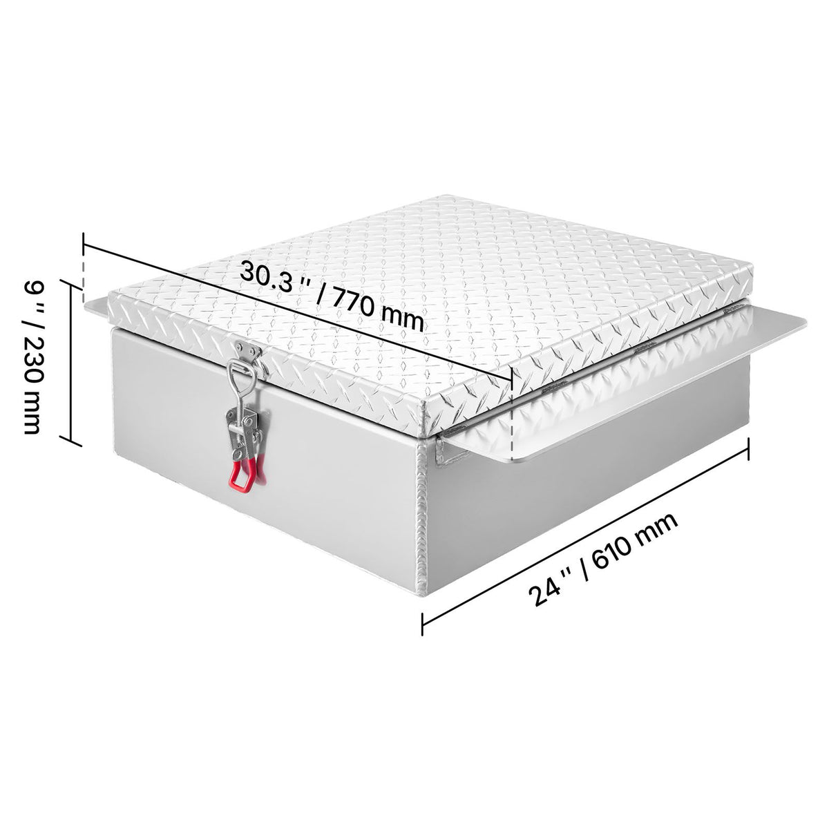 Heavy Duty Aluminium Truck Tool Box 770mm Diamond Plate Storage