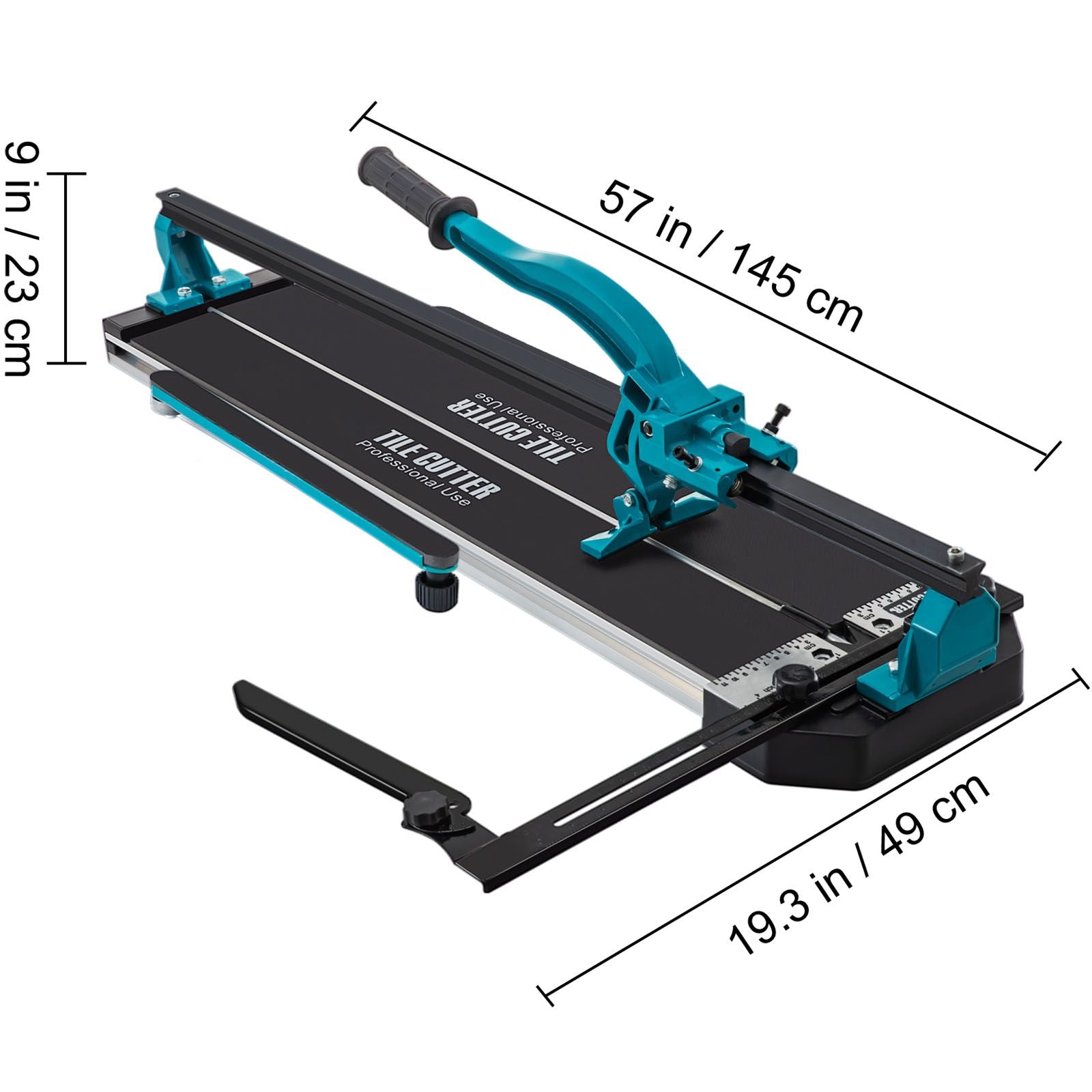 Tile Cutter 47in Cutting Tool w/ Laser Guide Single Rail Double Brackets