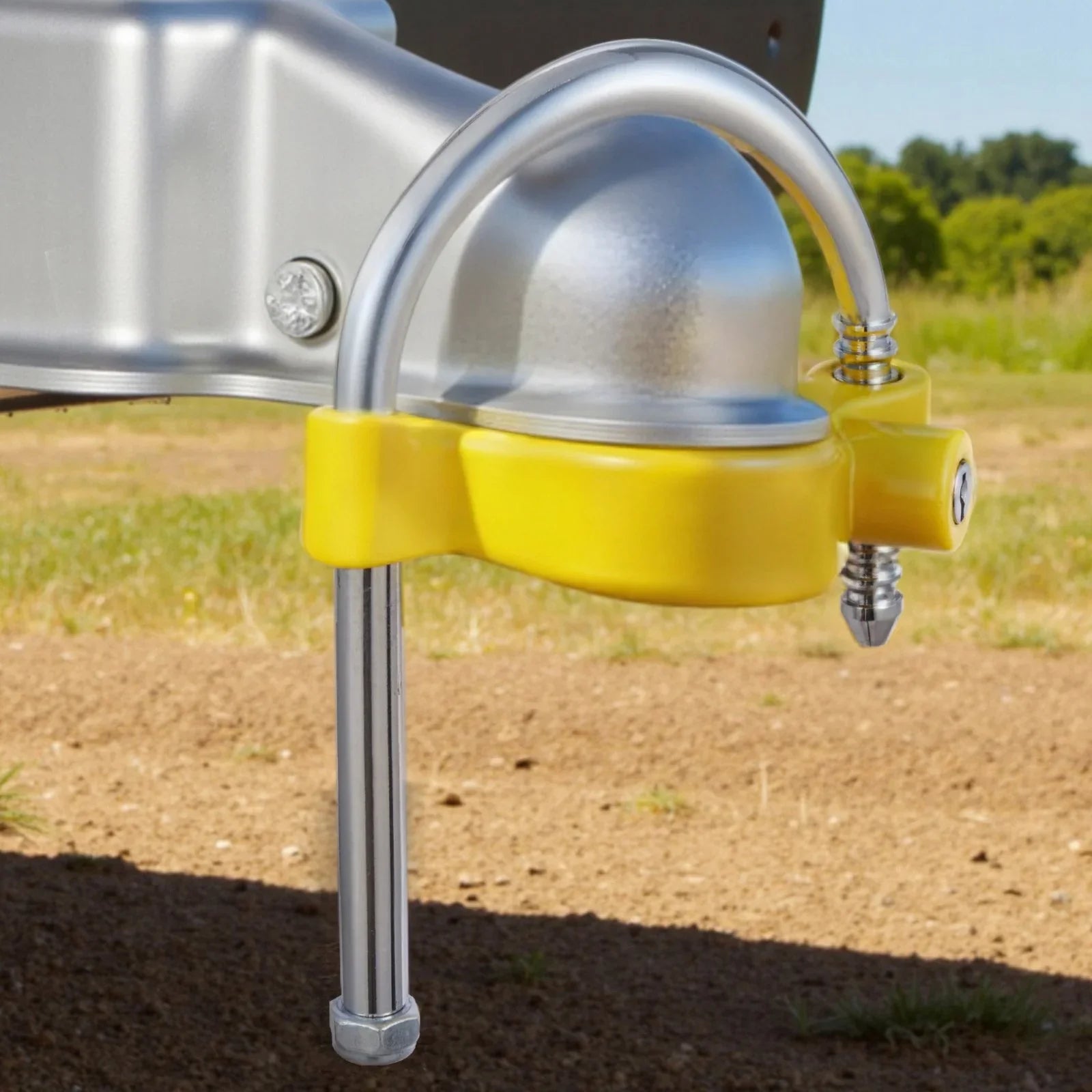 Trailer Hitch Lock Kit, Fits for 46 mm, 50.8 mm, 58.7 mm Couplers, Heavy-Duty Anti-Theft Trailer Ball Lock with Keys, Prying-Resistant, Adjustable Height Design for RVs, Boats, Trailers