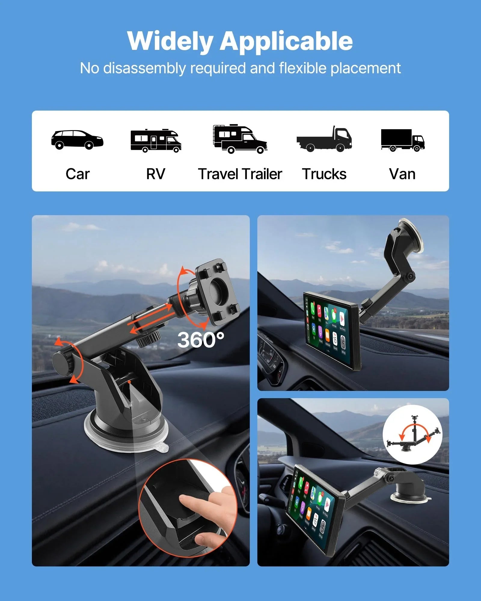 Car Stereo Radio CarPlay Touchscreen 254 mm Apple Android Auto Bluetooth