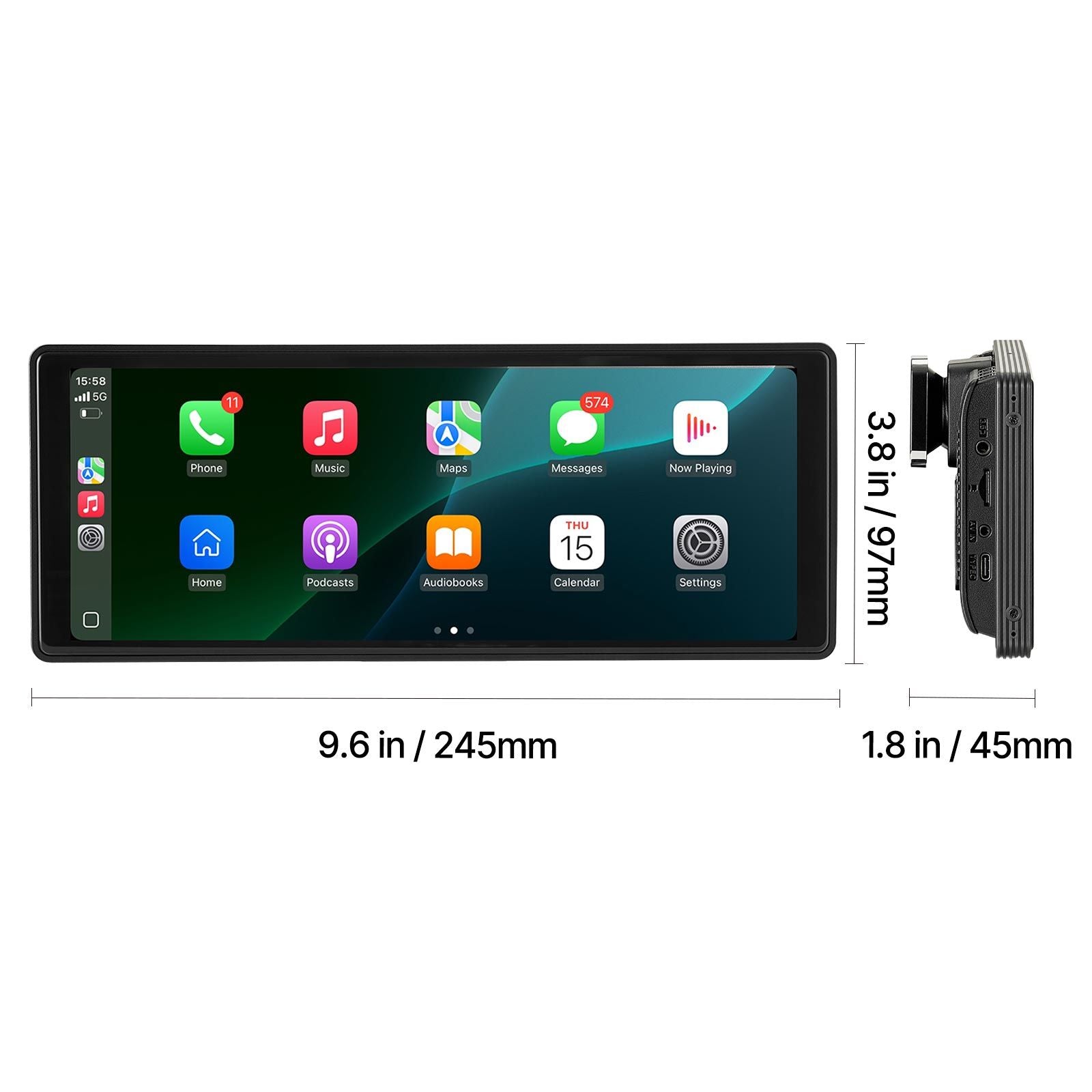 Car Stereo Radio CarPlay Touchscreen 254mm Apple Android Front/Rear Camera
