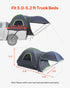 Truck Tent 5.0-5.2ft Waterproof PU2000 Truck Bed Camping Tent 2-3 Person