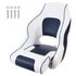 Flip Up Captain Boat Seat with Bolster Waterproof Cushion Fishing Chair