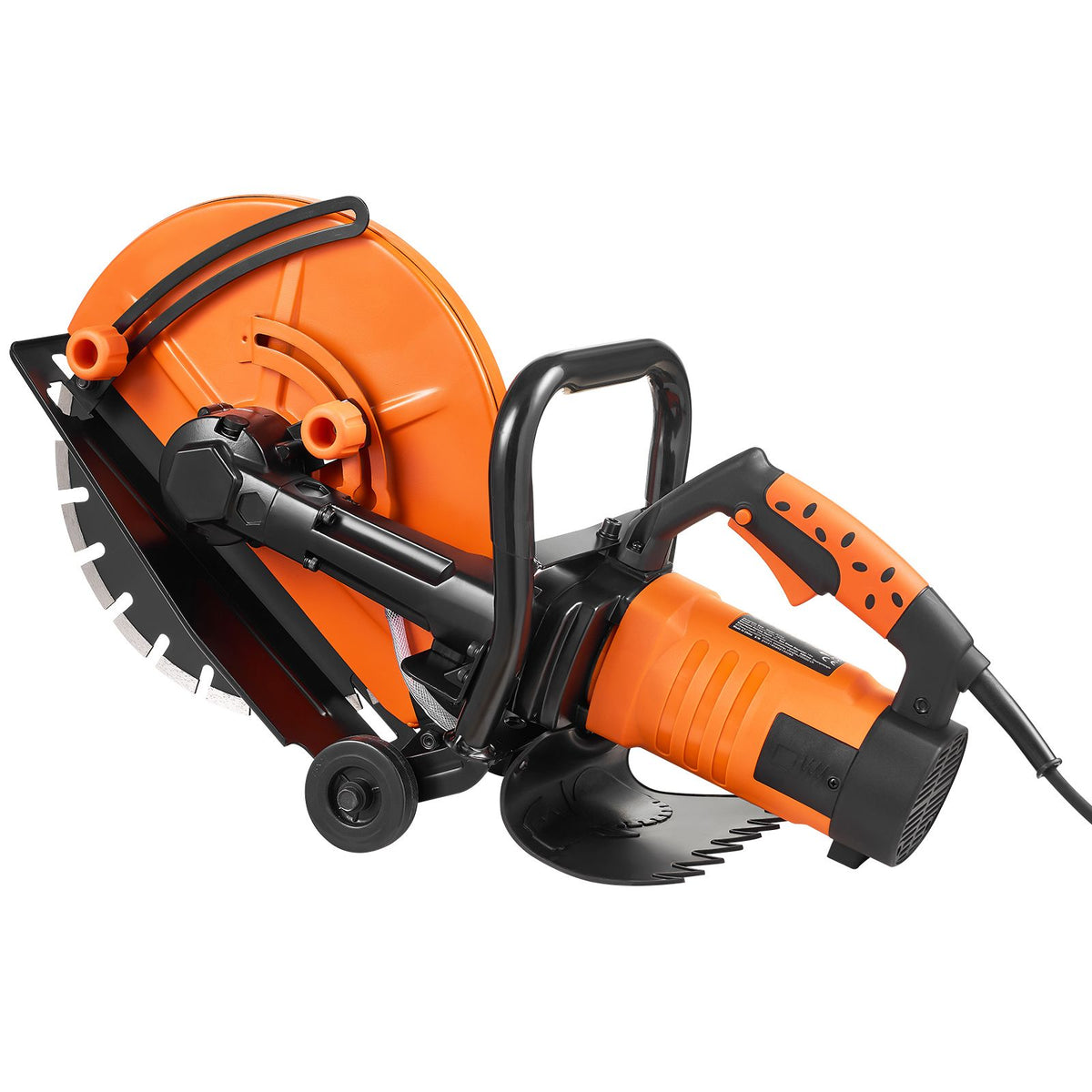 Electric Concrete Saw, 14 in, 2000 W Motor Circular Saw Cutter with Max. 5 in Adjustable Cutting Depth, Wet Disk Saw Cutter Includes Water Line, Pump and Blade, for Stone, Brick