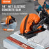 Electric Concrete Saw, 14 in, 2000 W Motor Circular Saw Cutter with Max. 5 in Adjustable Cutting Depth, Wet Disk Saw Cutter Includes Water Line, Pump and Blade, for Stone, Brick
