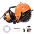 Electric Concrete Saw, 14 in, 2000 W Motor Circular Saw Cutter with Max. 5 in Adjustable Cutting Depth, Wet Disk Saw Cutter Includes Water Line, Pump and Blade, for Stone, Brick